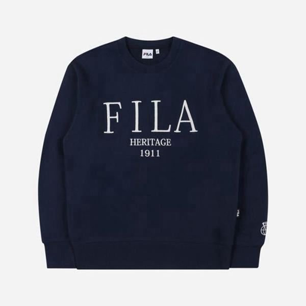 Fila Mikiny Panske Námornícka Modrá - Heritage Embroidered Vypredaj - Slovakia 60579-XYCH